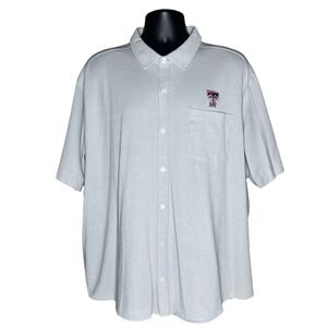 Cutter & Buck Texas Tech Red Raiders Button Down Shirt Gray XXXL